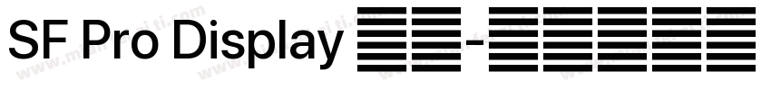 SF Pro Display 粗体字体转换